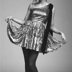 NWT Anthropologie Geisha Designs One Shoulder Sequin Dress